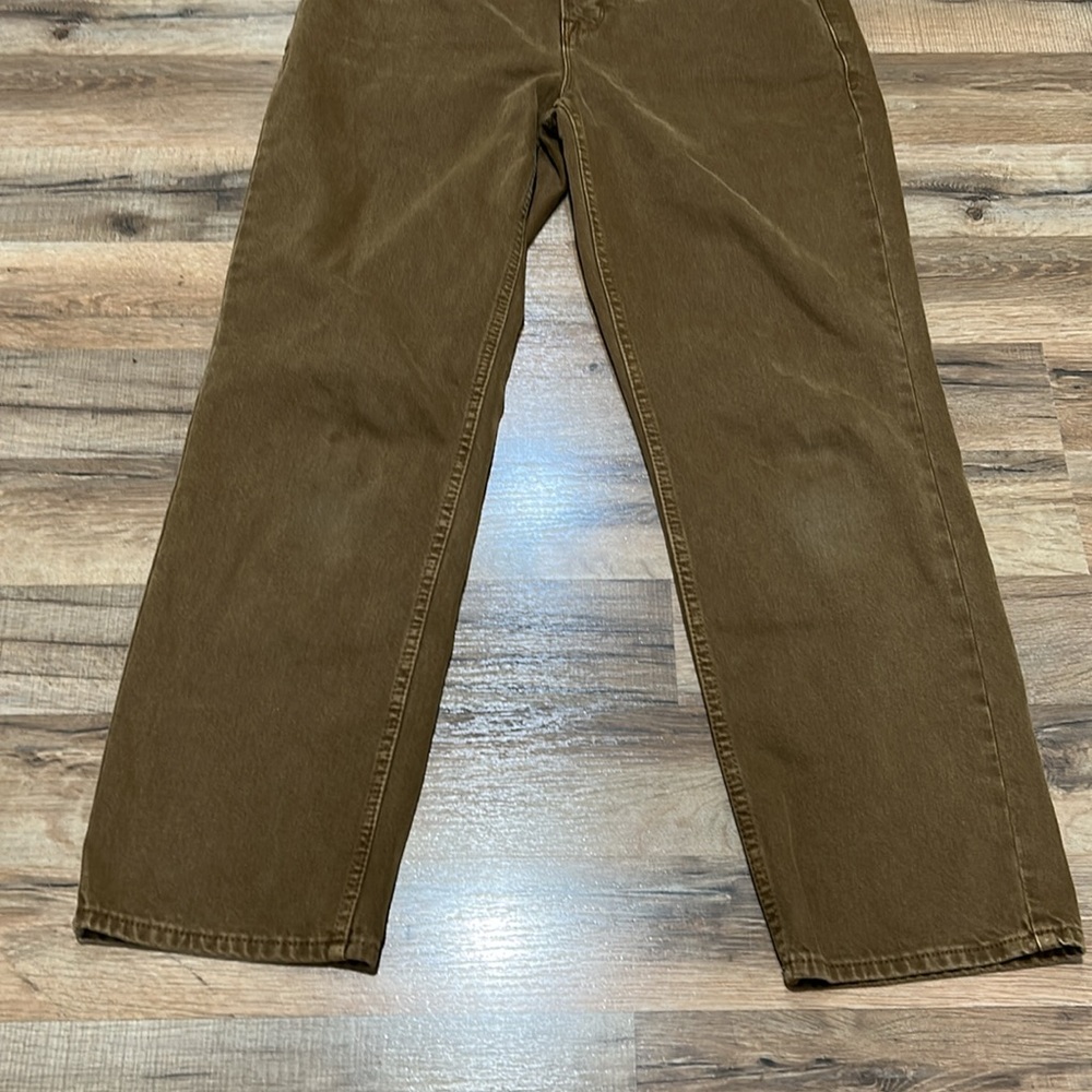 GOOD AMERICAN WOMEN STRAIGHT PANT HIGH RISE BROWN Sz 4/27 - Picture 4 of 10